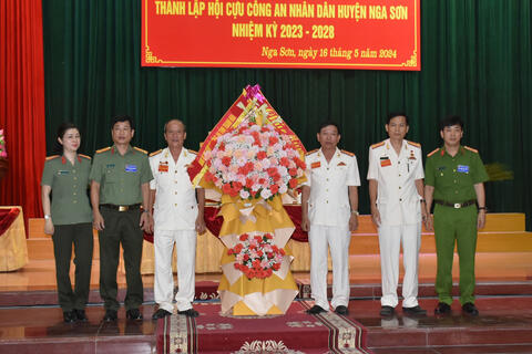 Đại hội thành lập Hội Cựu Công an nhân dân huyện Nga Sơn, nhiệm kỳ 2023 - 2028.